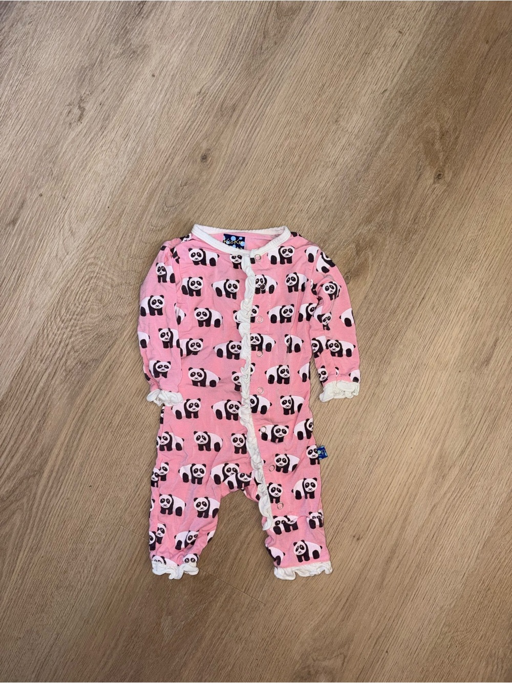 Kickee Pants Pink Panda Print Pajama One-Piece
